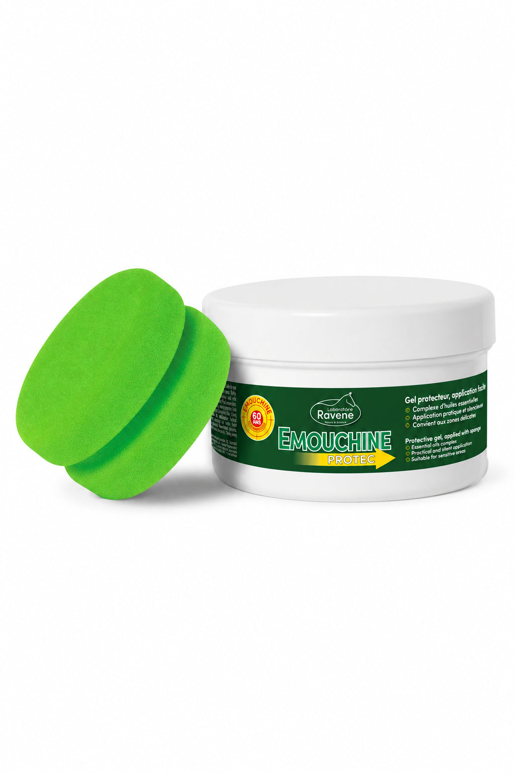 Émouchine Protec Gel RAVENE - Pot + éponge